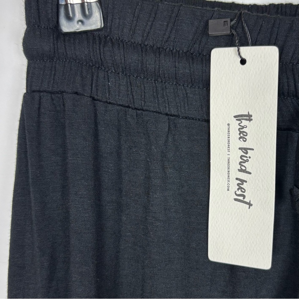 THREE BIRD NEST forever comfy drawstring wide leg pants black size small - Picture 6 of 8